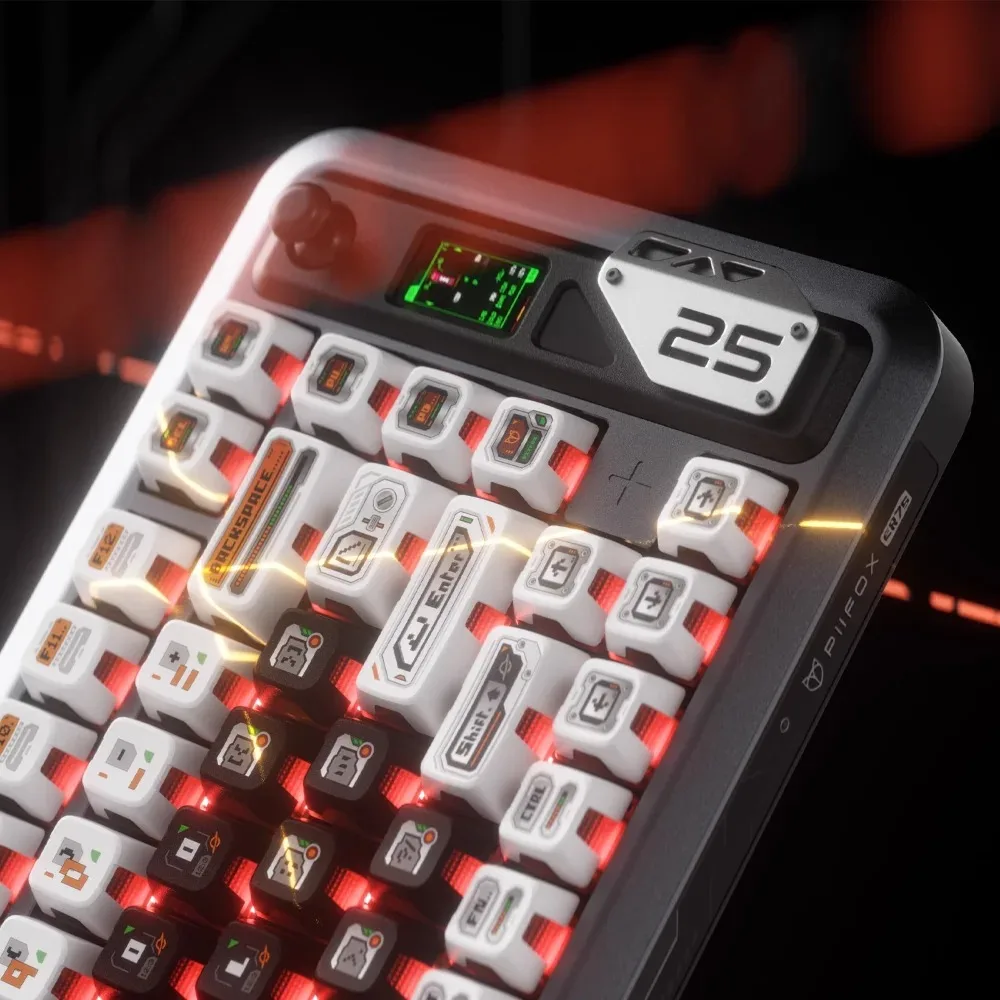 PIIFOX Ghost Hacker Keycaps Customized Mechanical  Keycaps Thermal Sublimation PBT Material 125 Keys Light Transmission Goodlook