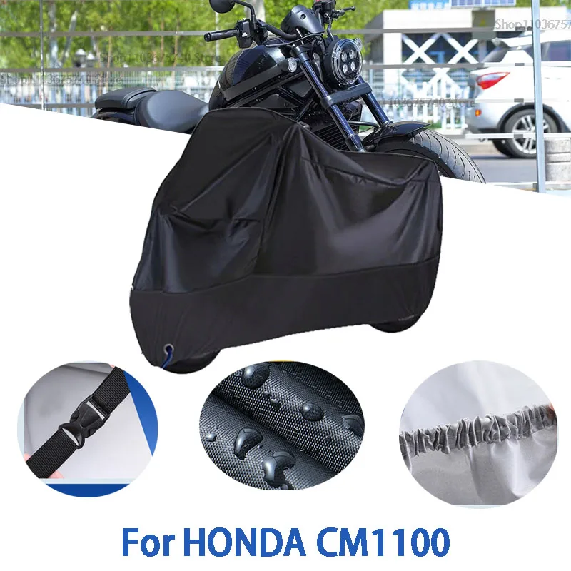 

Полные чехлы для мотоциклов для HONDA CM1100, автомобильные чехлы на открытом воздухе, защита от солнца, пыли, без ушей, утолщенные оксфордские чехлы, аксессуары