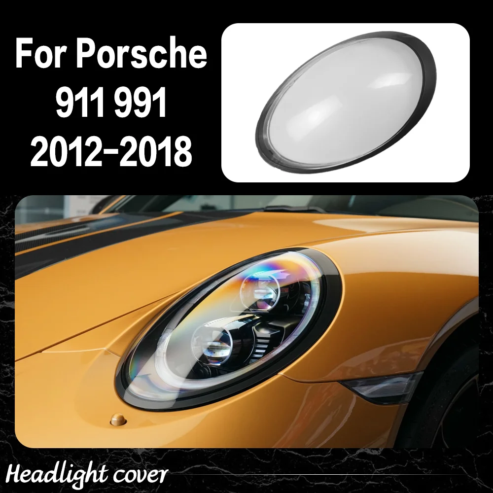

Крышка фары Корпус абажура для Porsche 911 991 2012 2013 2014 2015 2016 2017 2018 Фара Стеклянная линза Световой абажур в виде ракушки