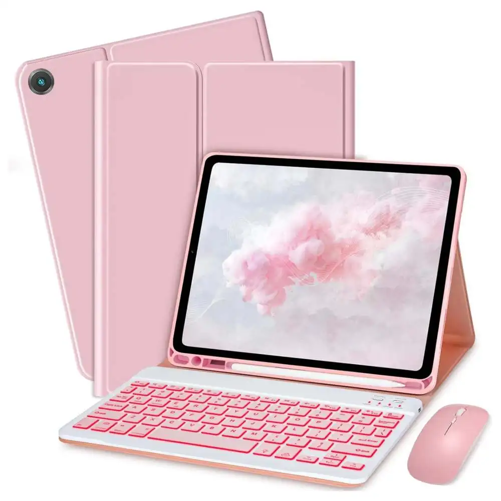 

Для Samsung Tab S10 FE Plus 13,1 "чехол с сенсорной клавиатурой и мышью для Samsung Galaxy S10 FE + 13,1-дюймовый противоударный планшет Funda