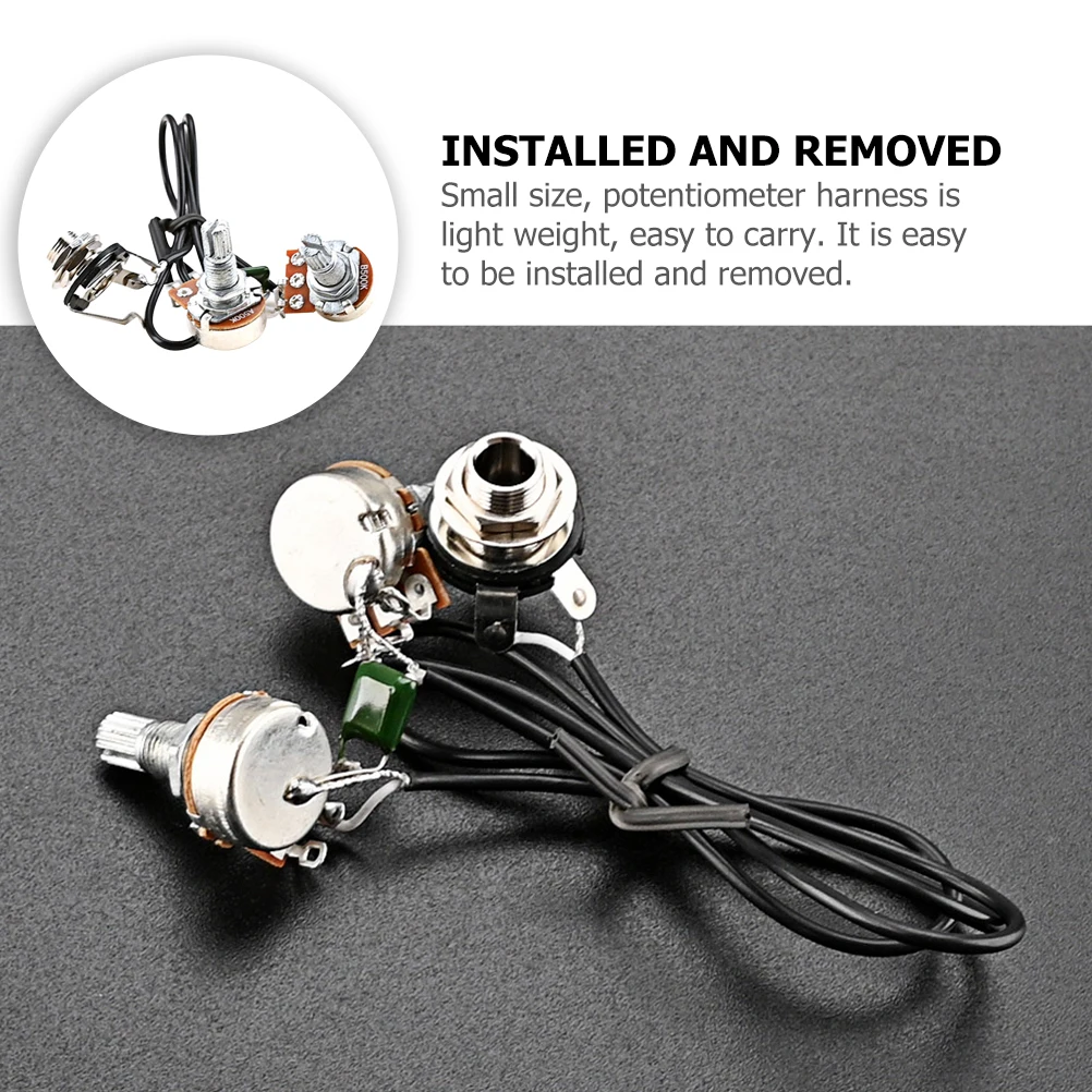 

Guitar Line Jack Harness Parts Replacement Potentiometer for Wiring Plastic Accessory Lightweight