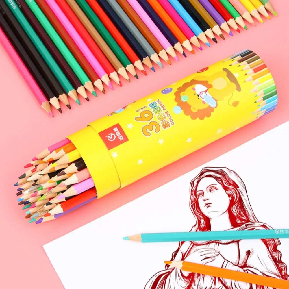 12/18/24/36/48 Colors Multi-color Barrel Colored Pencil Set Kawaii Durable Painting Colored Pens Painting School Supplies