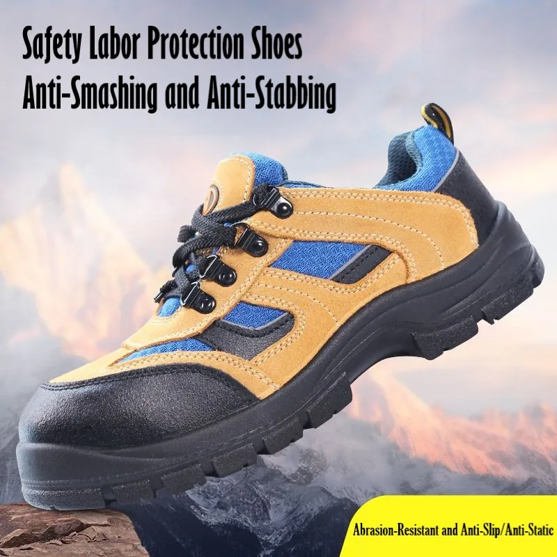 PAD-C1721YL Labor Protection Safety Shoes Anti-Smash Anti-Puncture Lightweight Comfortable Waterproof Splash Reflective Strip