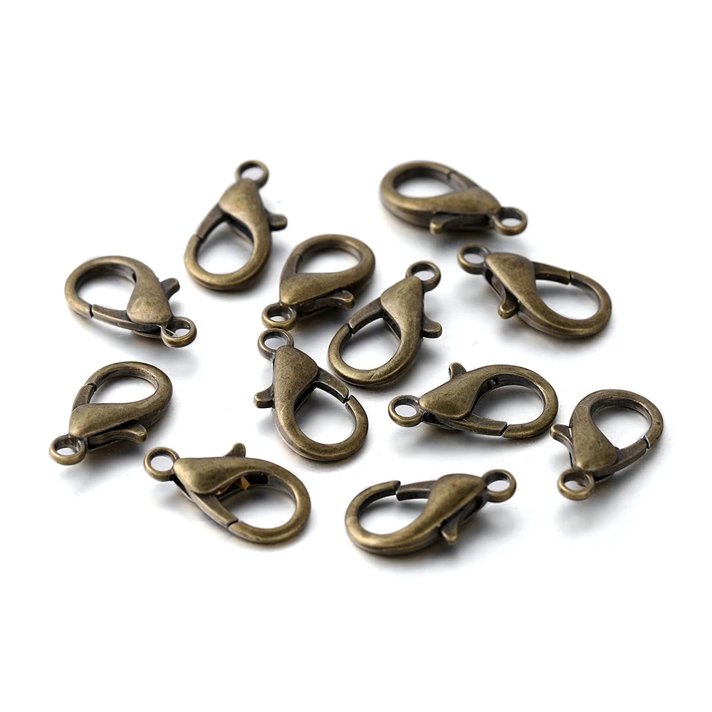 100 teile/los Karabiner Für Armbänder Halsketten DIY Haken Kette Verschluss Zubehör Für Schmuck Machen Erkenntnisse Großhandel