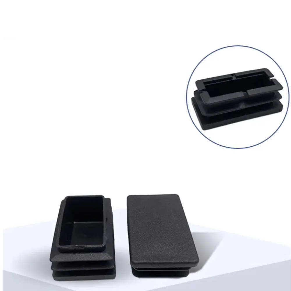 

1-10 шт. Прямоугольные заглушки для труб, черные пластиковые заглушки-вставки, защитные накладки для мебельных ножек, противоскользящие накладки-протекторы