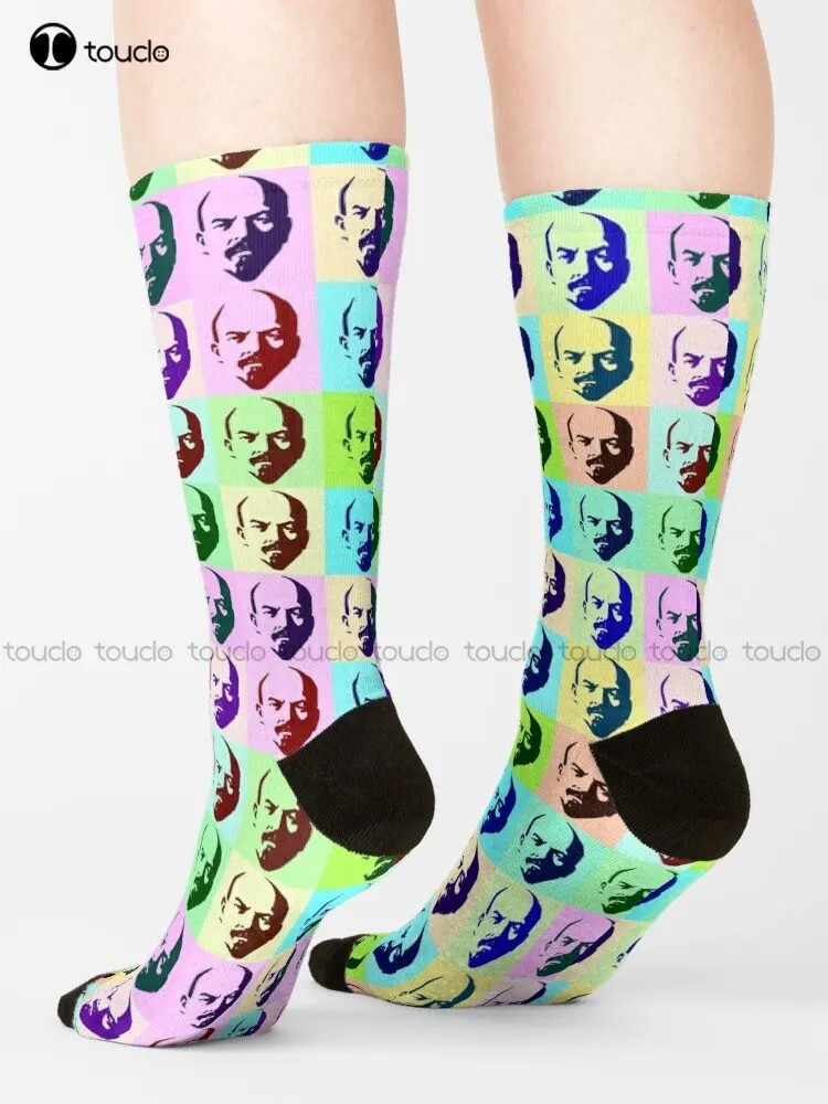 Lenin Soviet Union, Communist, Communism, Ussr, Cccp Socks Girls Soccer Socks Personalized Custom Unisex Adult Teen Youth Socks