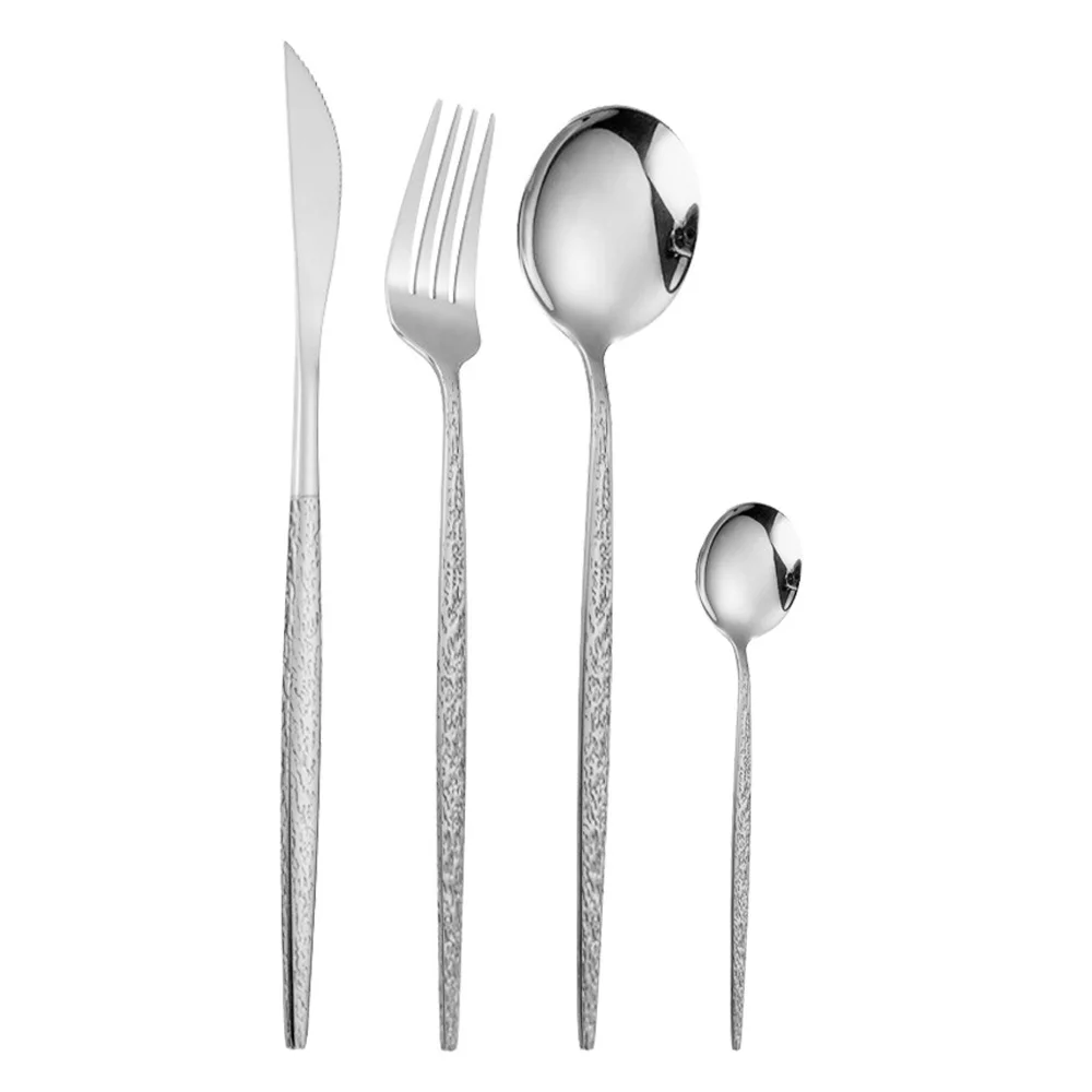 24 Pieces Silverware Set for 4 Stainless Steel Flatware Set Tableware Set Include Forks Knives Spoons Cutlery Set for Home