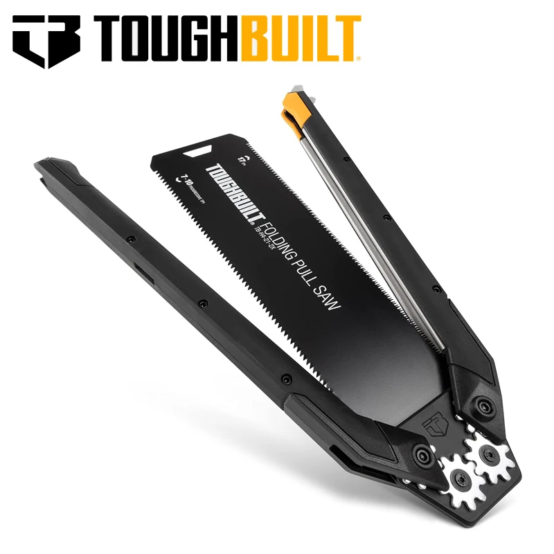 TOUGHBUILT TB-H4-21-2X Folding 10-in Cross-cutting Pull Saw Strong Durable Ultra-thin Blades Woodworking Cutting Hand Tool