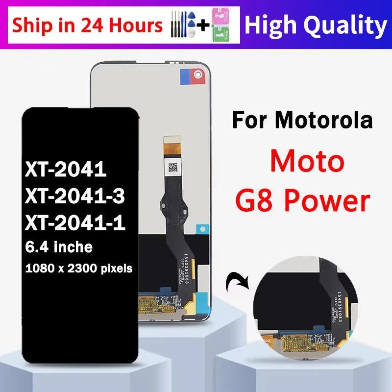 

6.4" Original For Motorola Moto G8 Power LCD XT2041-1 XT2041-3 Display Touch Glass Digitizer Assembly For Moto G8Power Screen