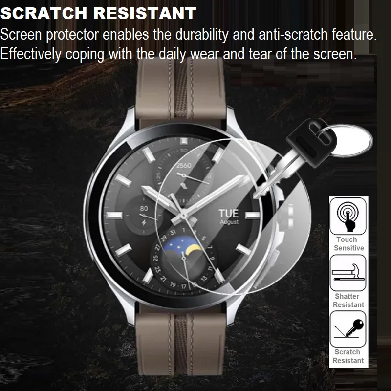 5PCS Screen Protector for Xiaomi Watch 2 Pro Smartwatch Tempered Glass Anti-Scratch Protective Film