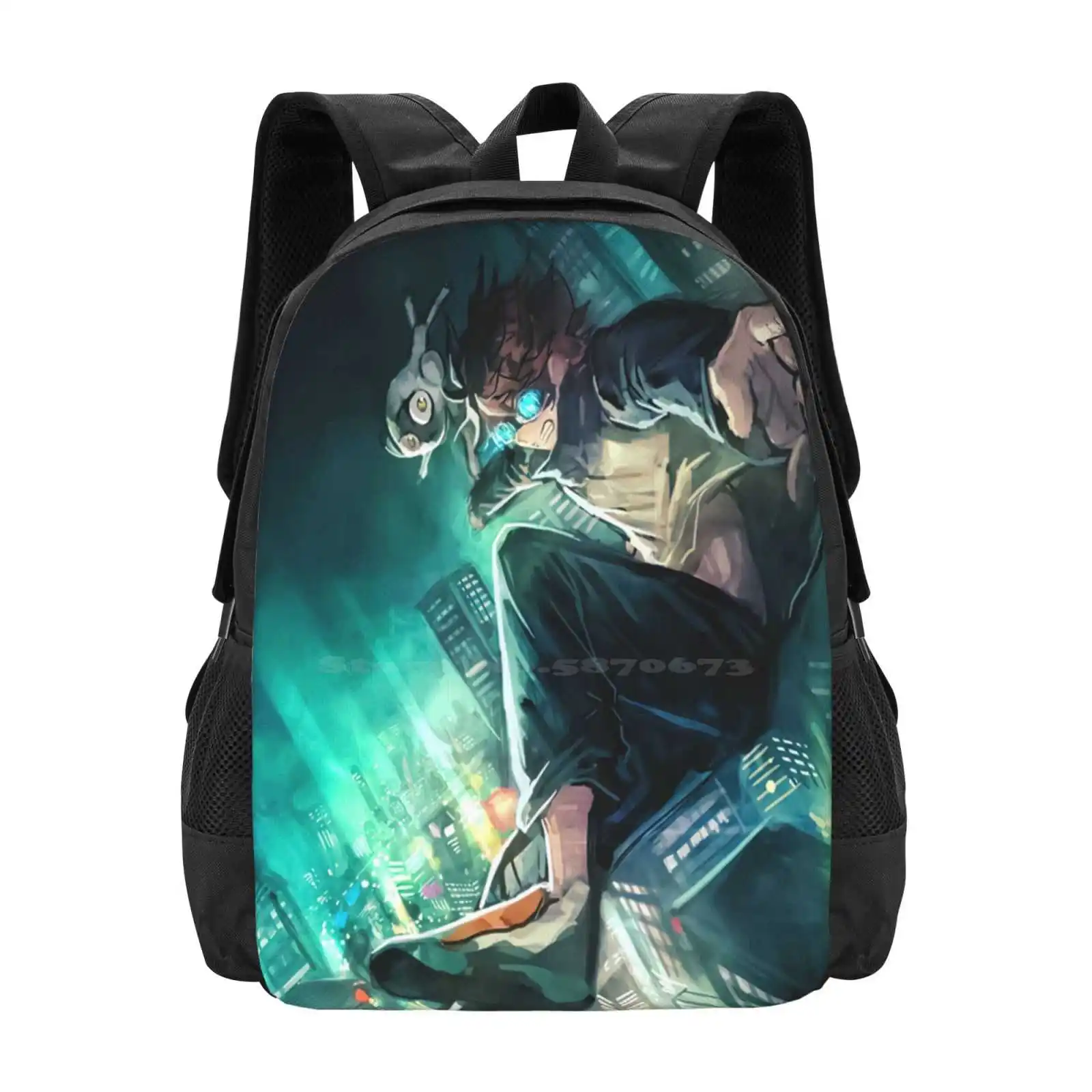 Leonardo Watch Kekkai Sensen Design Hot Sale Schoolbag Backpack Fashion Bags Black Waifu Girl Zapp Renfro Manga Blood Blockade