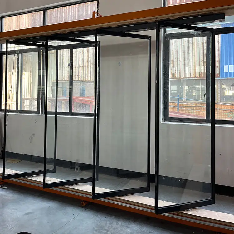 Factory Custom Made Multiple Sizes Glass Door Electrically Controlled Automatic Sensor Pivot Doors Hotel Luxury Revolving Doors