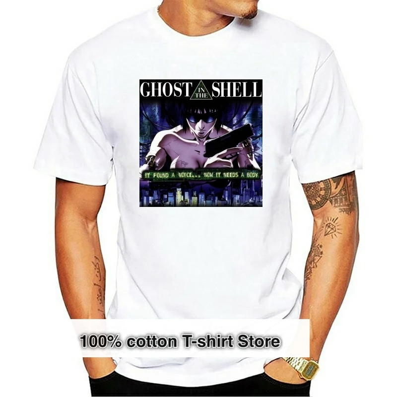 2020 Fashion 100% Cotton Men T Shirt Tees Custom Rare Ghost In The Shell Vintage Reprint 80S Manga Anime T-Shirt Usa Cool Shirts