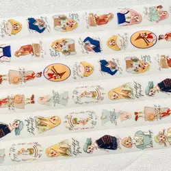 1 Loop Lovely Bon Voyage Life Is Beautiful Girl Washi PET Tape Planner DIY Scrapbooking Decorative Plan Sticker