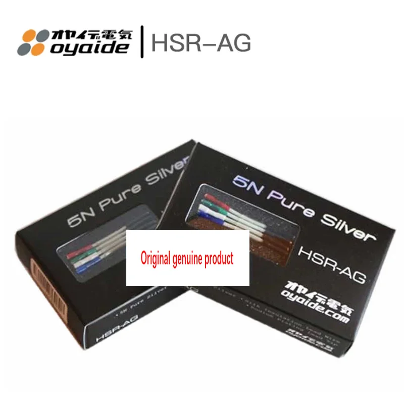 Oyaide HSR-AG 5N Pure Silver/HSR-102 24K Gold Plating Lead Climp Length 42mm, 4 wires per set Singing line