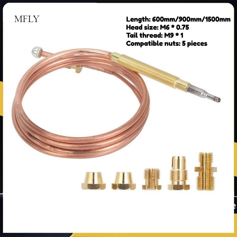 

Термопара газовая 60/90/150 см для газовых котлов и плит, 5 фиксированных компонентов, для газовых приборов и духовок