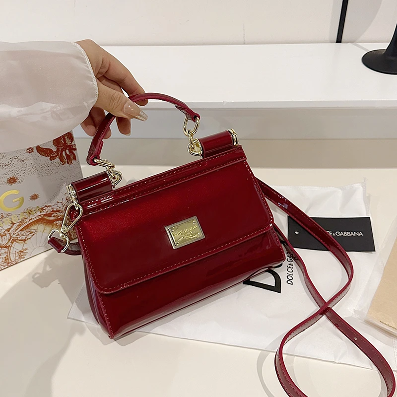 Klassiek design PU-leren damesschoudertas met ketting, dameshandtas, elegante casual crossbodytas voor op reis