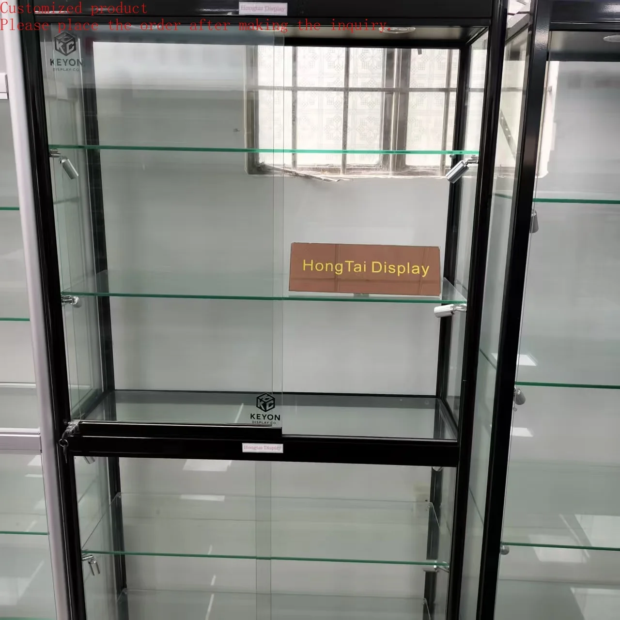 

Custom.Full Vision Factory Wholesale High Quality Showcase Counter Smoke Shop Display Retail Store Display for Wall Cabinet