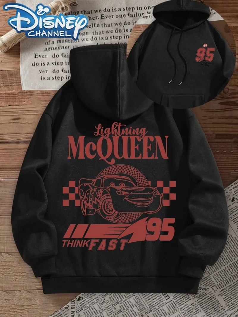 Disneys offizielles Lightning McQueen Hoodie Sweatshirt Casual Pullover Herren Damen Mode Casual Hoodie Herbst und Winter
