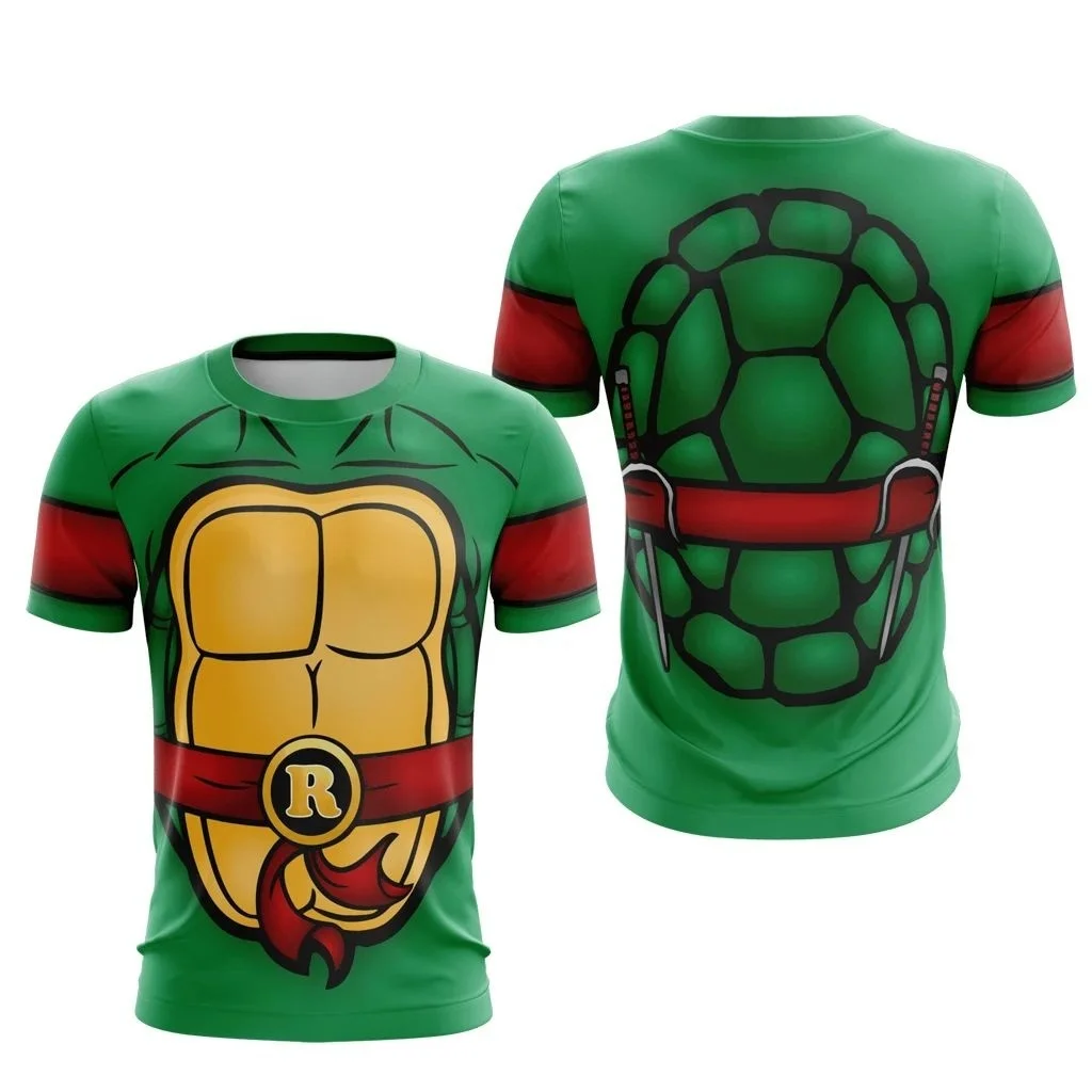 Bandai Ninja Turtles Classic Anime Cosplay Costume Full Print Adult Children's T-shirt Summer Quick Drying Soft and Comfortable - view 3