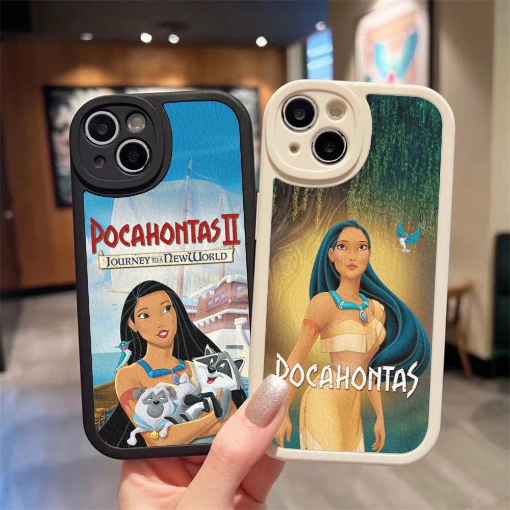 Pocahontas Phone Case For Iphone 15 14 13 Pro Max 12 11 Mini X Xr Xs 7 8 Puls Lambskin Silicone Cover