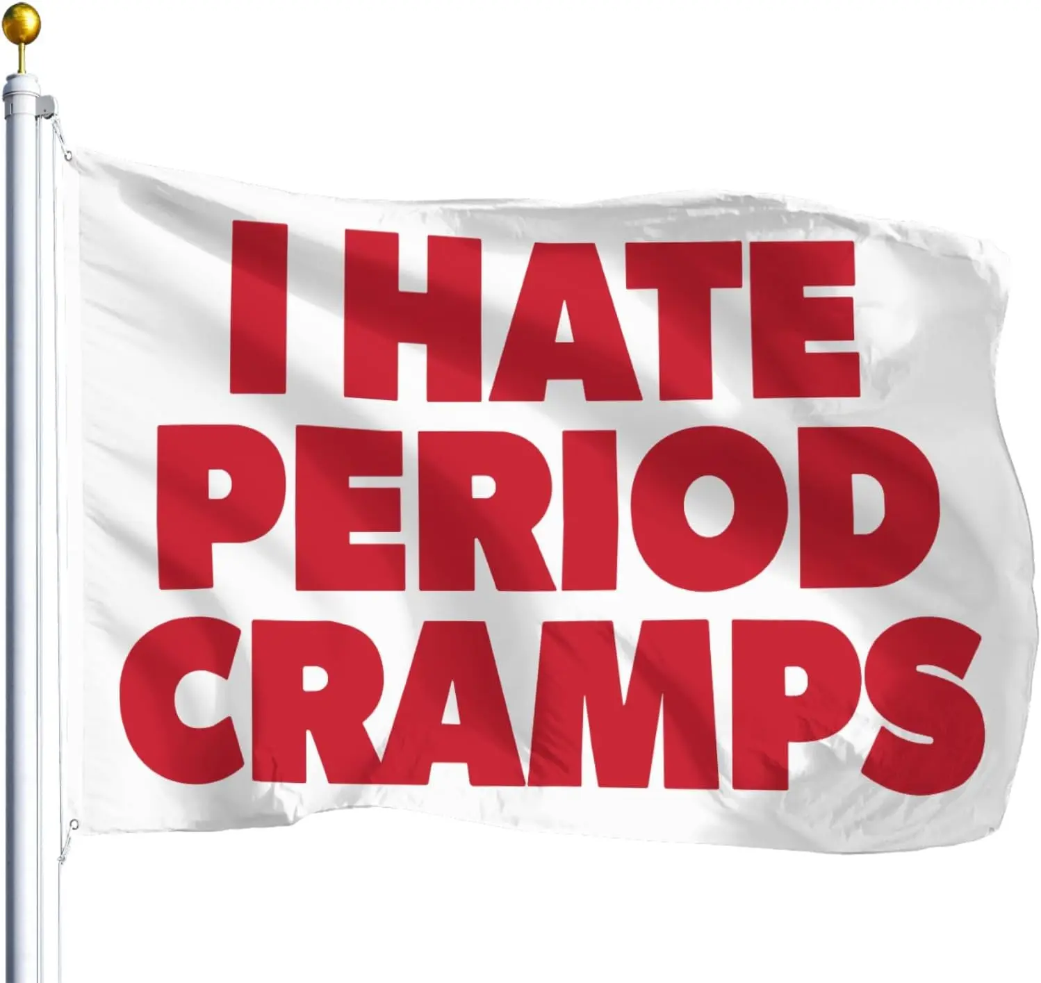 Flagicts 100% Polyester I Hate Periods Cramp Menstrual Pain Flags
