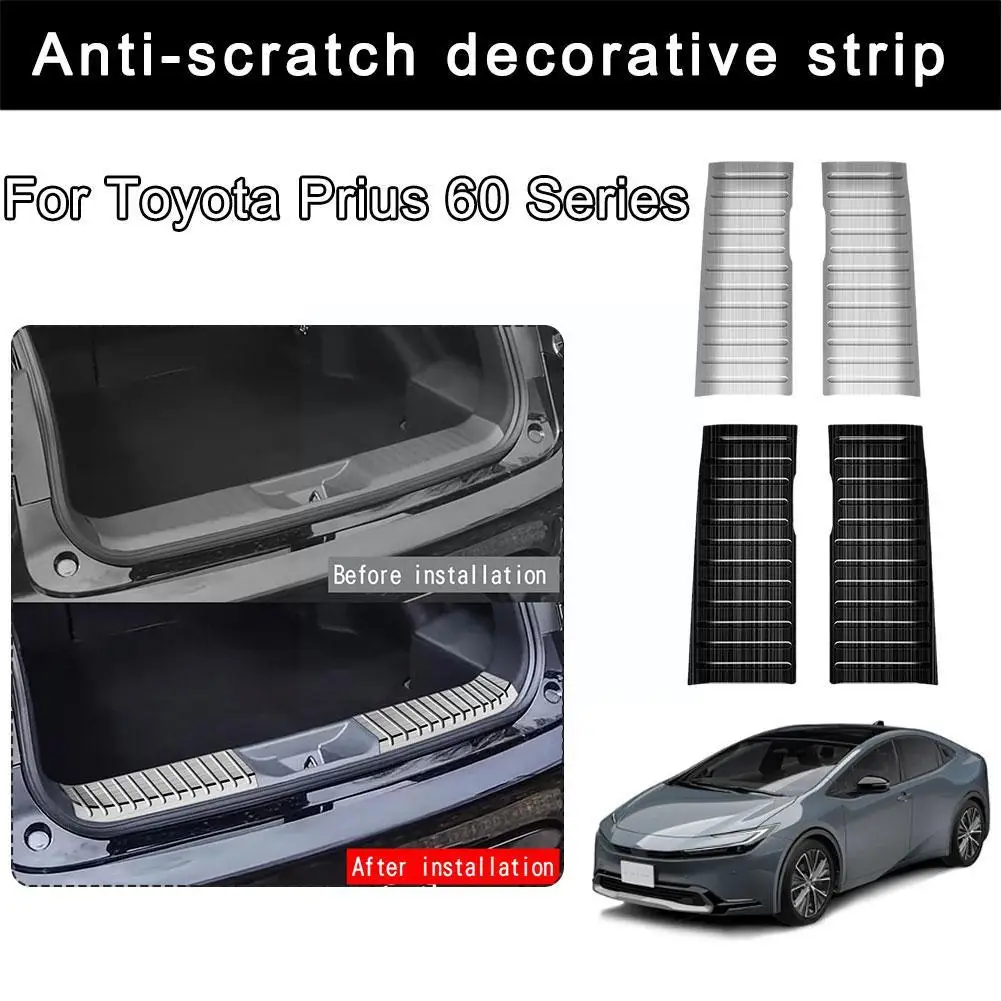 Car Rear Bumper Foot Plate Trunk Door Sill Guard Pedals Cover Protector Car Accessories For Toyota Prius 60 Series 2023 202 K5C8