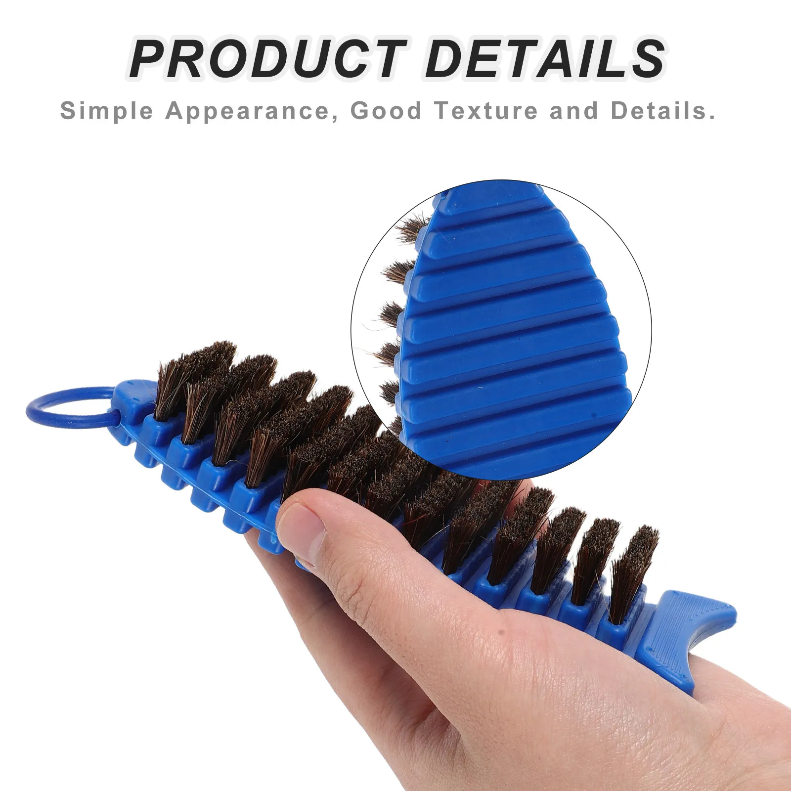 2Pcs Barbell Brush Nylon Stiff Bristles Fish Shape Comfort Grip for Weight Bars Dumbbell Racks Strength Training Equipment Home view 3