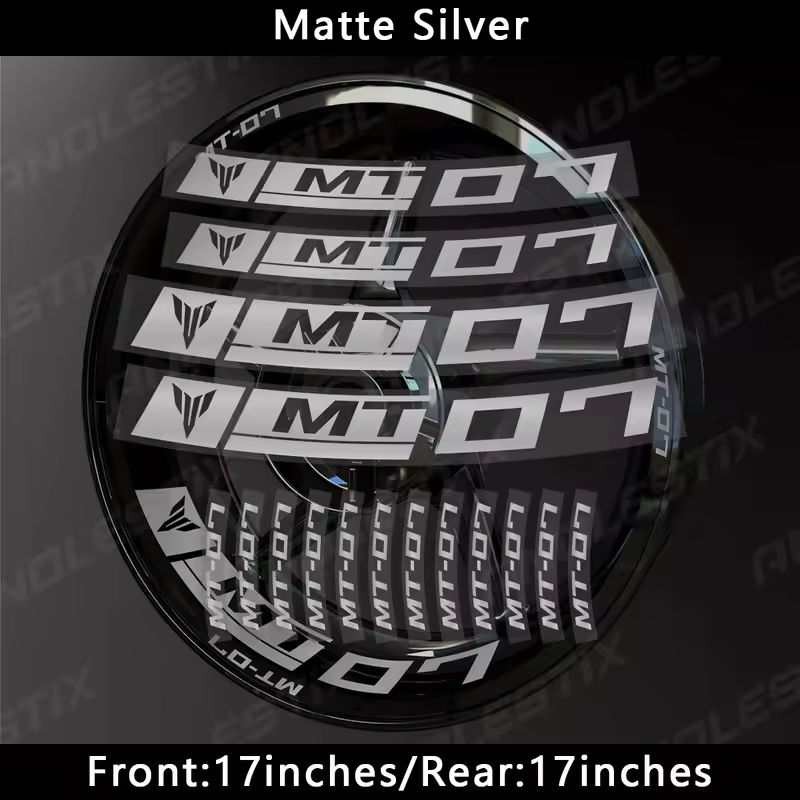 AnoleStix Reflective Motorcycle Wheel Sticker Hub Decal Rim Stripe Tape For YAMAHA MT-07 MT07 - Image 25
