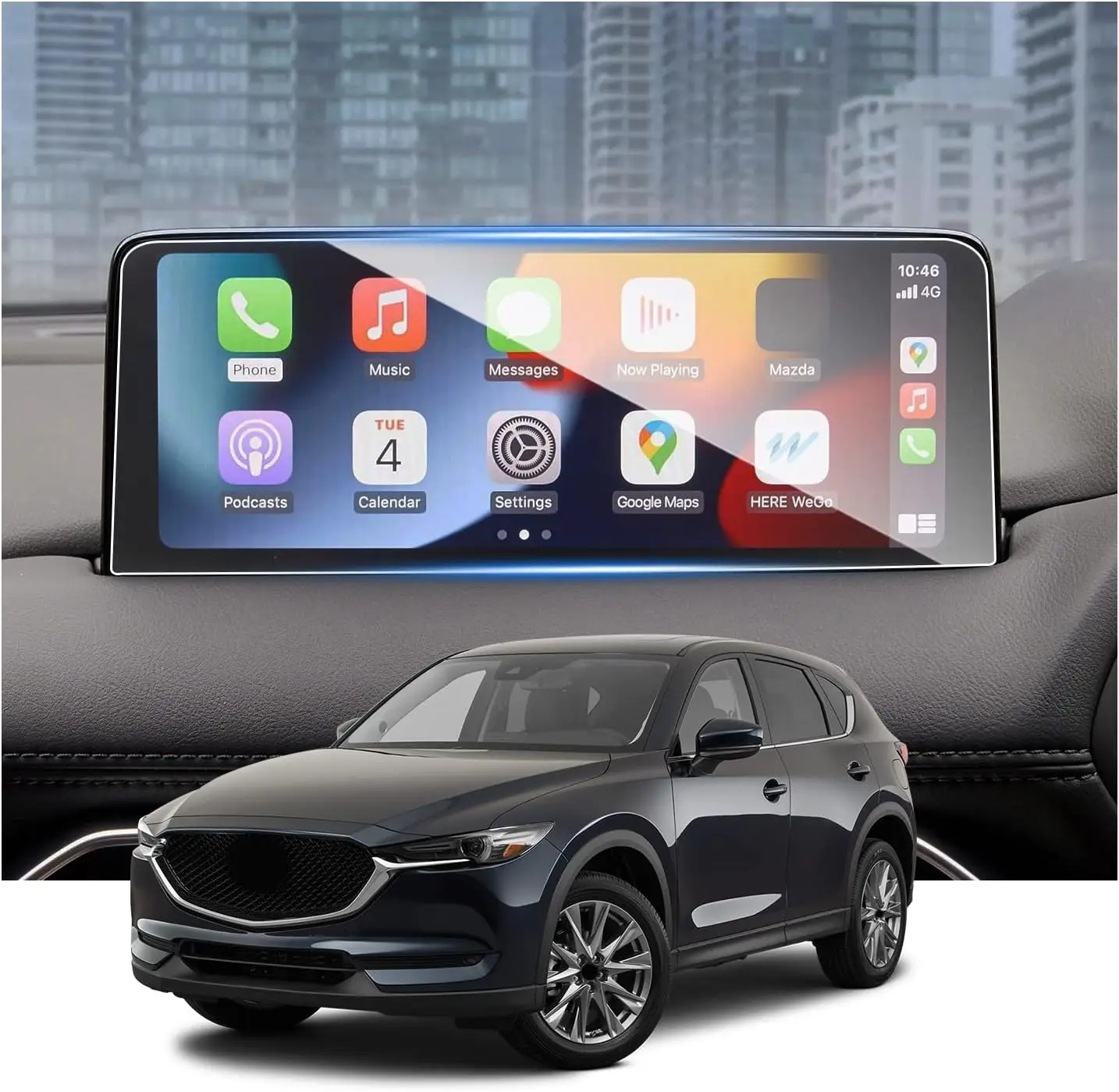 

For Mazda CX5 CX-8 CX-9 2020-2023 10.25INCH LCD gps Navigation Tempered glass Screen film protector