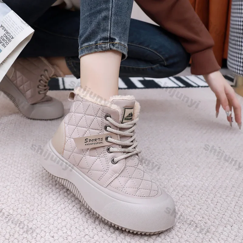 Womens Shoes Snow Boots for Women Winter 2025 New Plush Comfortable Warm Outdoor Anti Slip Cold Proof Ankle Boots Botas Mujer