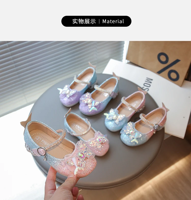 2026 Fashion Elegant Soft Sole Anti-slippery Versatile Dress Leather Shoe for Party Autumn New Children Princess Shoes for Girls