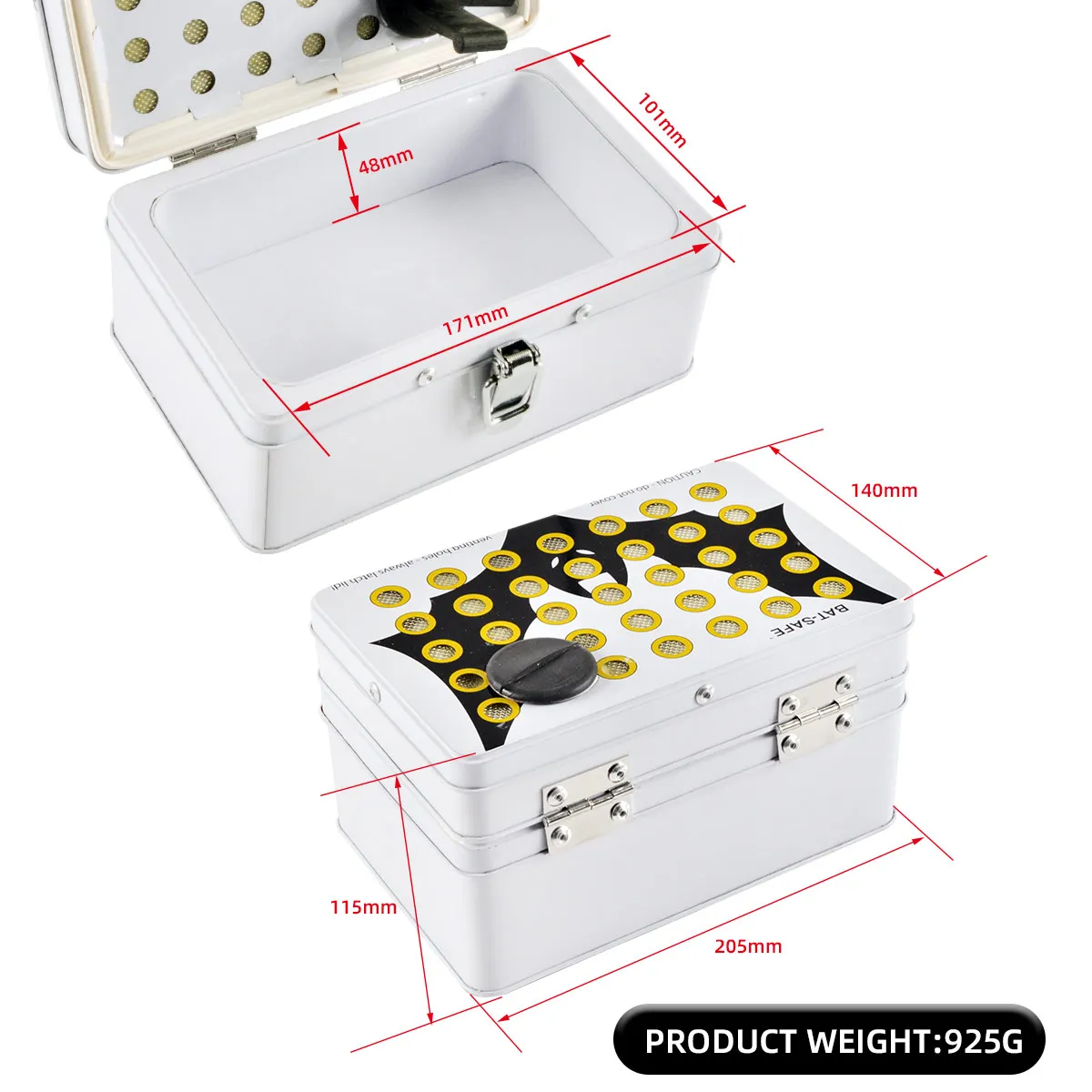 BAT-SAFE MINI Safety Battery Charging Box Metal Case Fireproof Explosion-Proof  for RC Aircraft Car FPV Drone