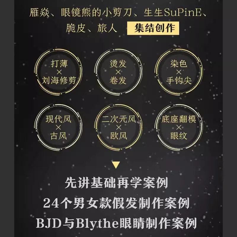 Libro tutorial per realizzare parrucche e bulbi oculari BJD Thousand Silk Story - Occhi della bambola Blythe e guide per lo styling per gli appassionati