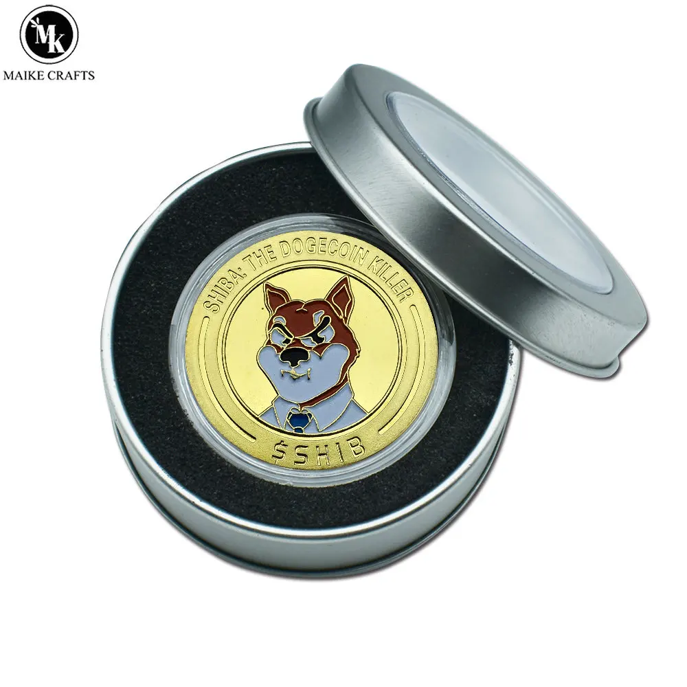 

Shib Gold Plated / Silver Plated Dogecoin Commemorative Coin Shiba Inu Embossed Dog Digital Virtual Coin Collection Gift