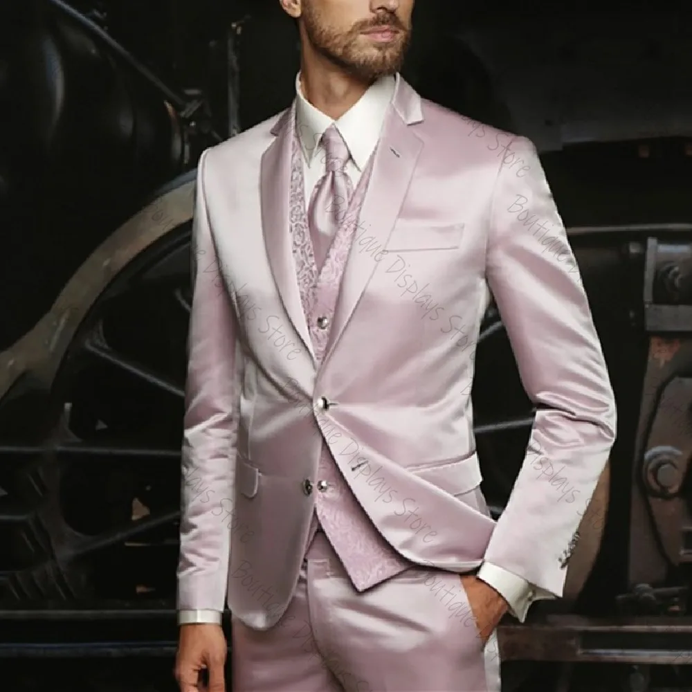 

Latest Designs Wedding Suits For Men 3 Pieces Suit Men Formal Groom Tuxedos Terno Slim Fit Prom Best Man Clothing