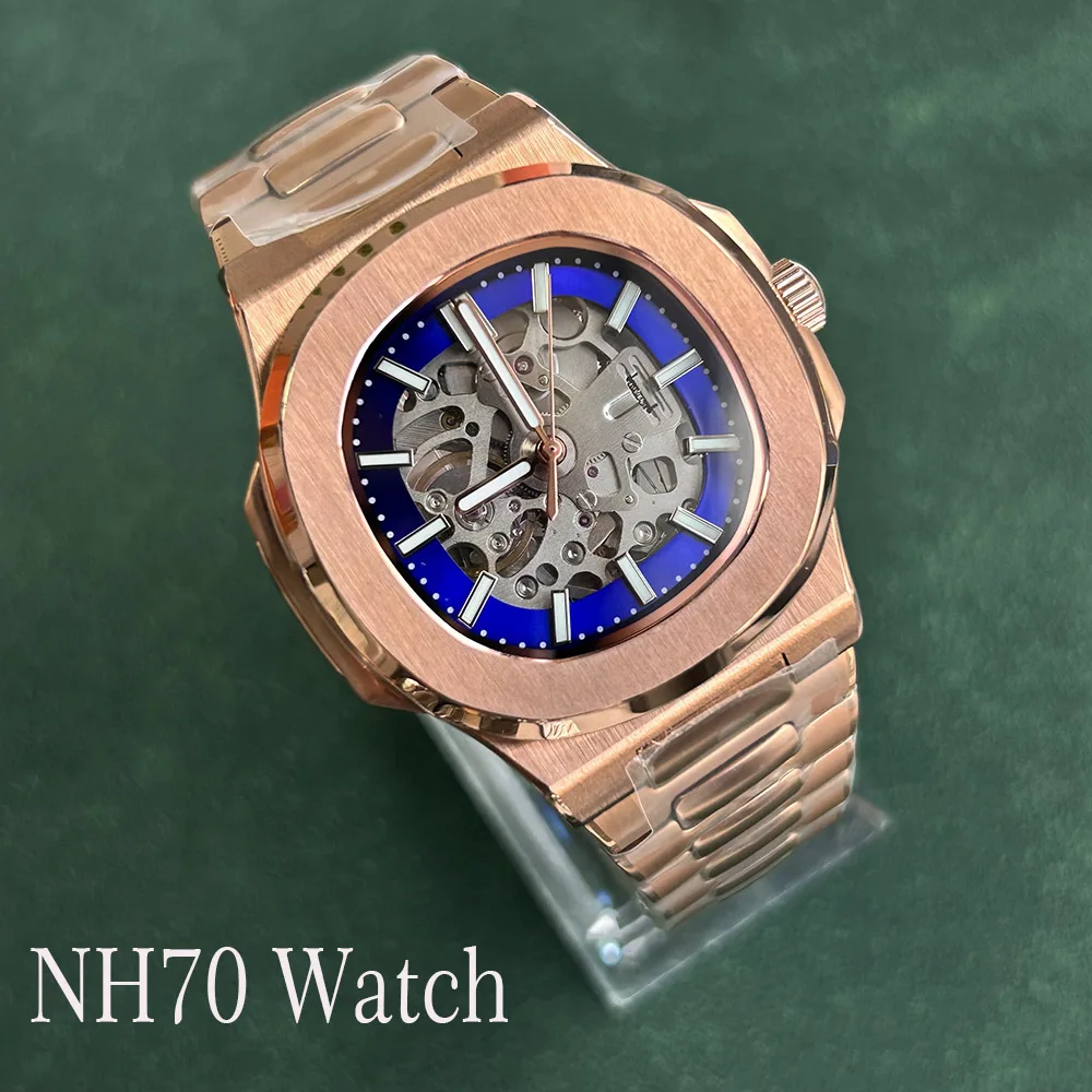 NH70 watch hollow dial watch men's watch stainless steel automatic mechanical watch NH70 movement sapphire glass ﻿