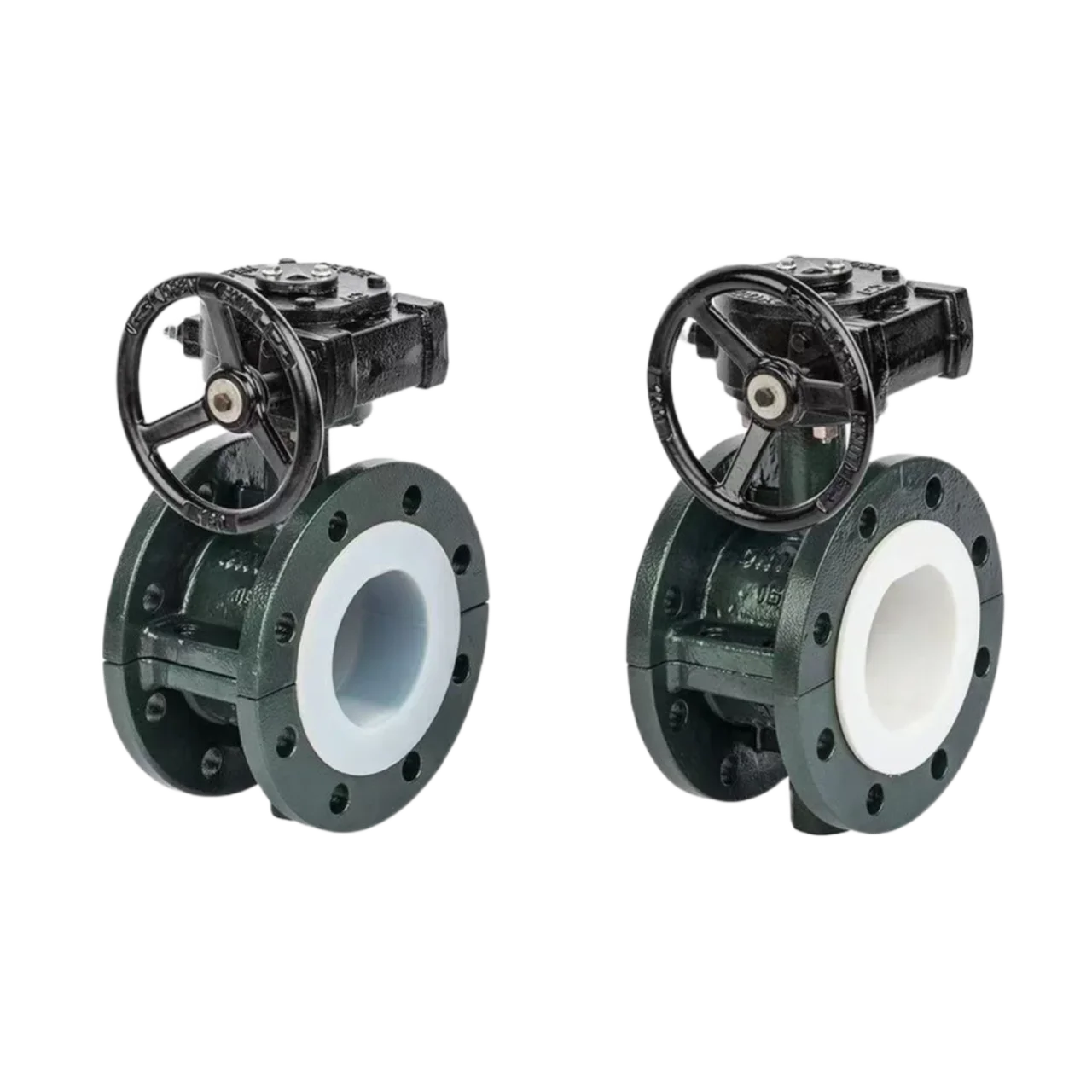 Wholesale Customized Manual 2-48 Inch Casting Stainless Steel Midline PTFE Sealed Flanged Worm Gear Fluorine-lined Butterfly