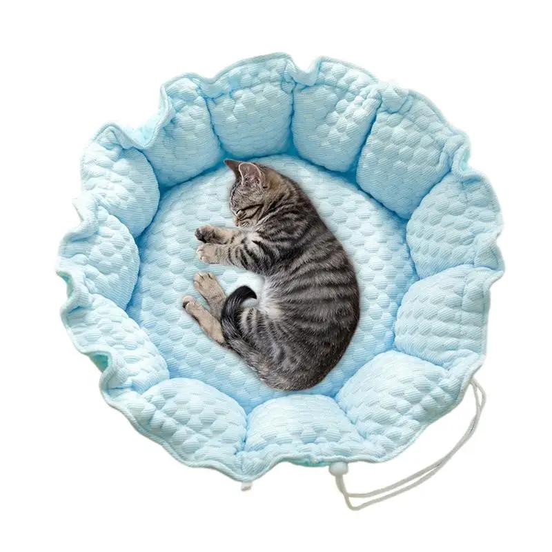 

Cute Pet Nest Dog Nest Two Purpose Pet Kennel Cool Feeling Pet Supplies With Adjustable Drawstring For Indoor Cats Pet