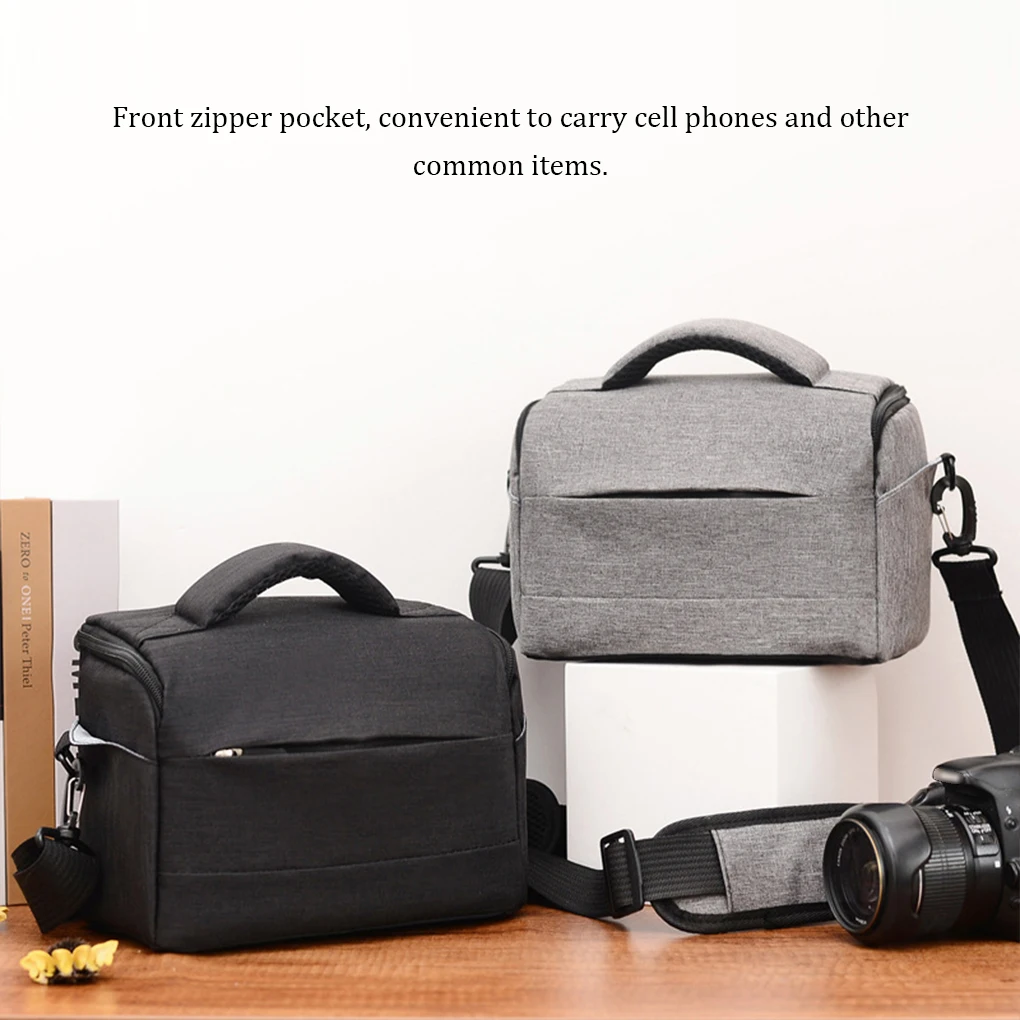 Camera Shoulder Bag Case Sling Pouch Men Women Multi-functional Travel Protection Photography Accessories Gray