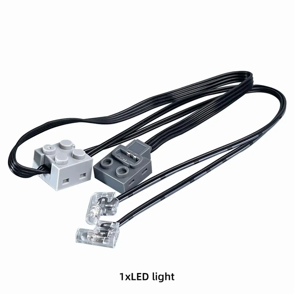 1/2/5/10 Stuks Nieuwe MOC Power Functies Onderdelen LED Licht Link Lijn Kabel 8870 Auto Trein Model Licht Modificatie Fit 61930 8293 Blok - afbeelding 1