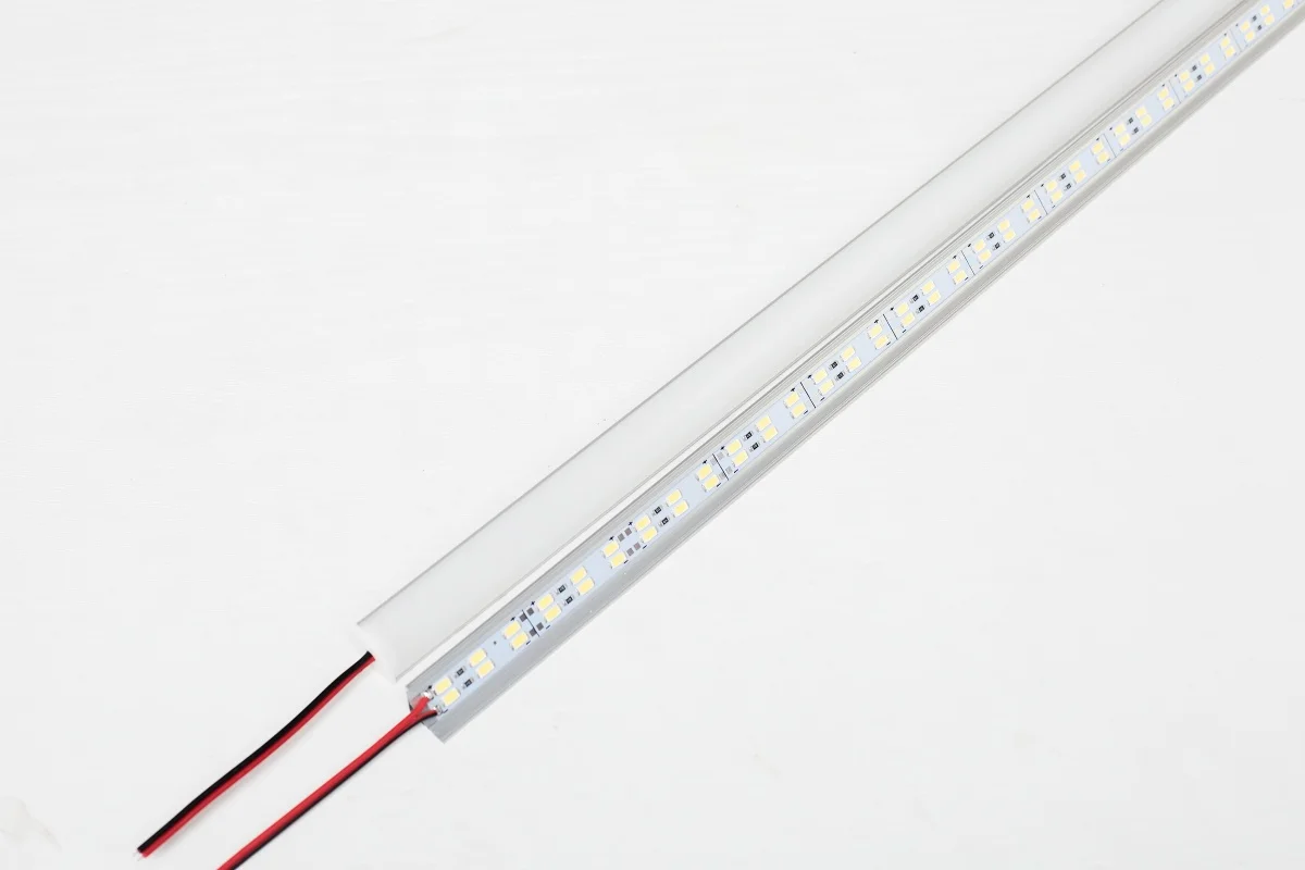 1-20PCSSuper Bright 72LEDs LED bar DC12V 50cm kitchen storage shelf LED profile aluminum channel rigid strip for indoor lighting