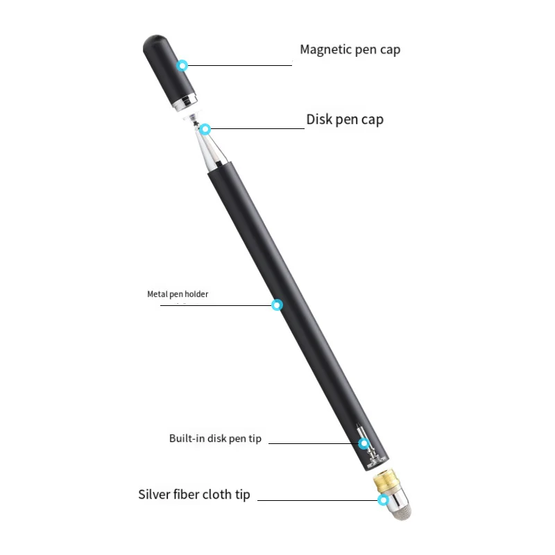 قلم ستيلوس بشاشة تعمل باللمس بالسعة شامل ، تابلت ، هاتف خلوي ، ايفون ، وسامسونج ، هاتف أندرويد ، قلم رسم ، 2 في 1