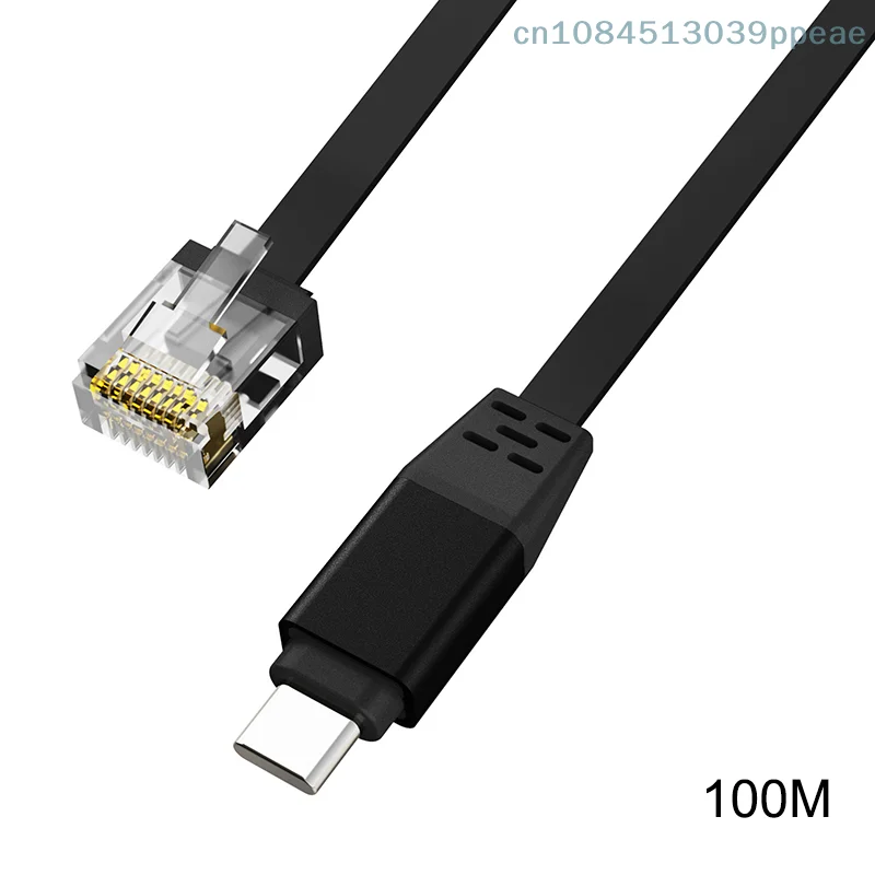 Cabo tipo C para RJ45 de 1000 m, adaptador de rede com fio para iPhone, iPad, laptop, tablet, Huawei, Xiaomi