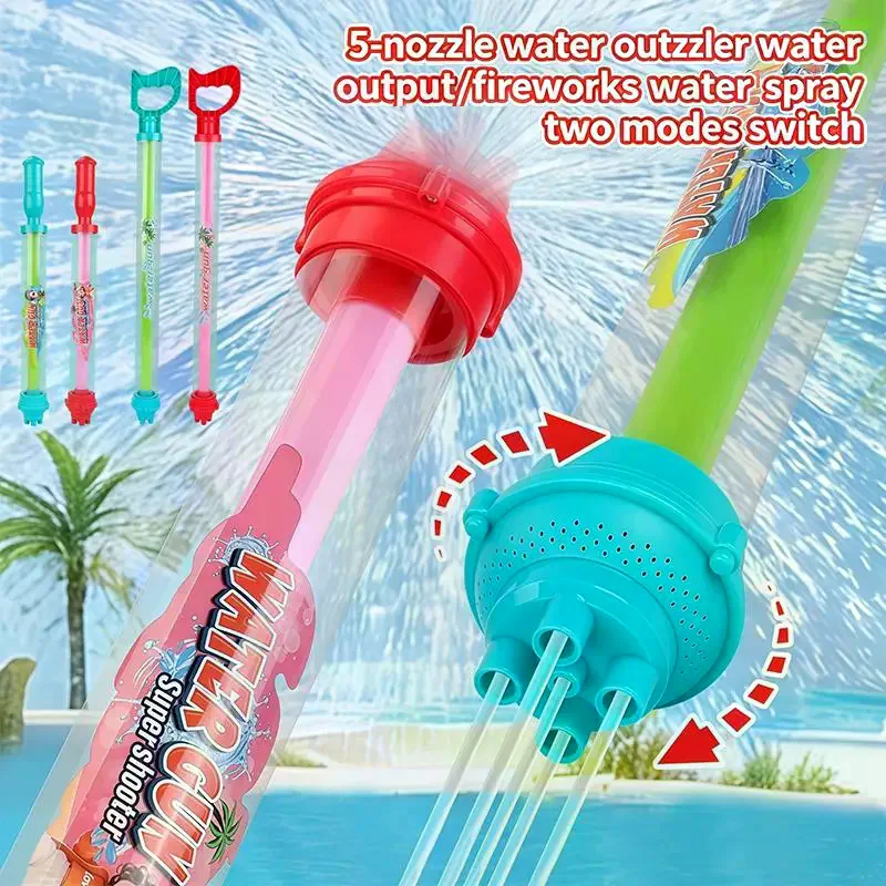 2-in-1 Water Pull Out Soaker Blaster, for Pool Beach Backyard Summer Water Fighting Outdoor Toy