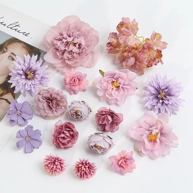 Rose Künstliche Blumen Set Pfingstrose Gefälschte Blumen Für Wohnkultur Hochzeit Ehe Dekorationen Ornamente Bouquet Girlande Zubehör – Detail 7