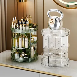 Transparent Spin Multi-Function Detachable Acrylic Cosmetic Organizer 360 Degree Rotation Make Up Organizer Box  Desktop storage