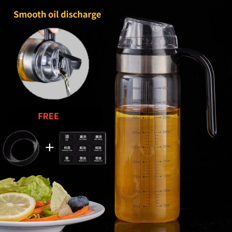 

Automatic Opening and Closing Oil Tank, Leak-proof Glass Oil Bottle, Kitchen Gravity Soy Sauce Bottle, Vinegar Pot