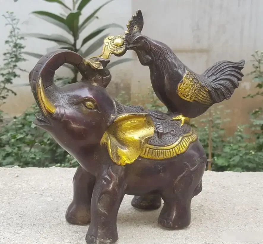 The manufacturer directly provides wholesale of pure copper elephant jewelry and auspicious craft ornaments