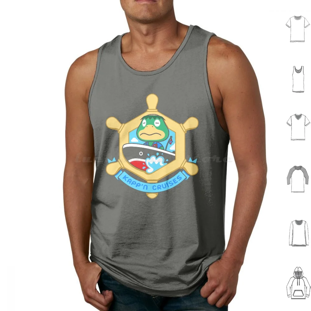 Kapp'n Cruises Tank Tops Vest Sleeveless Kappn Cruises Animal Kappn Boat Kk Slider Villager Tom Nook Drew Wise Gaming Video